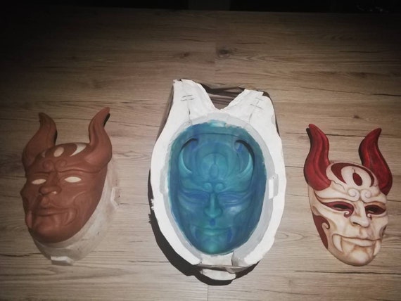 Handmade Bloodmoon Diana Oni Mask, Ninja Kunoichi Cosplay - Etsy
