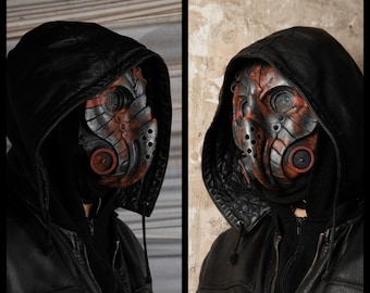 MADE TO ORDER plague doctor, postapocalyptic, steampunk, industrial, cyberpunk, gas mask, burning man, cyborg, biomechanic, halloween, larp