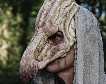Handmade Urethane Griffon Skull Mask, LARP Cosplay