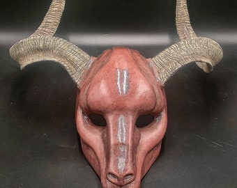 当社の baphometさまご予約品 ヴィンテージマスク 羊 木彫り