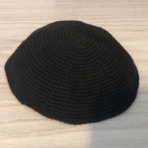Black Hand-Knit Kippah from the Ugandan Jewish Community