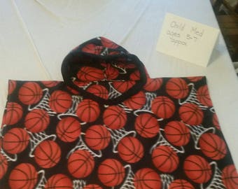 Basketball polarfleece poncho