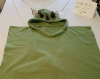 Triceratops dinosaur polarfleece poncho