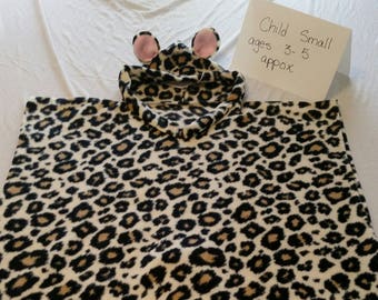 Snow Leopard polarfleece poncho