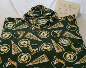 A's baseball polarfleece poncho