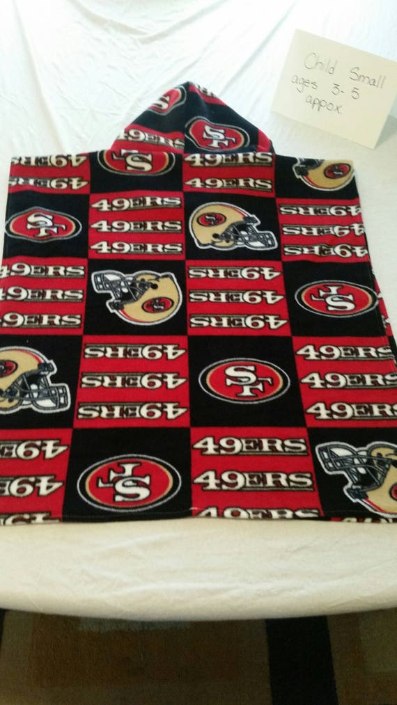49ers Polarfleece Poncho for a Small Child 