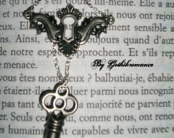 3 necklaces locks and keys to choose