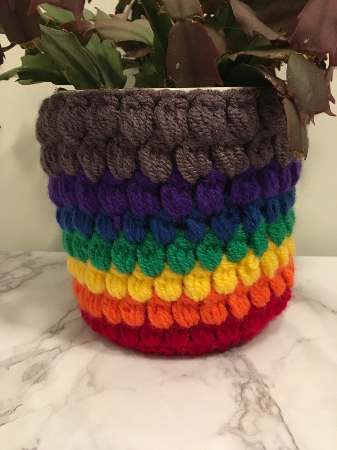 Hand Crochet Plant Pot Holder Etsy