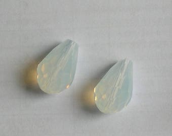 2 BEADS CRYSTAL AB DROPS NACKLACE