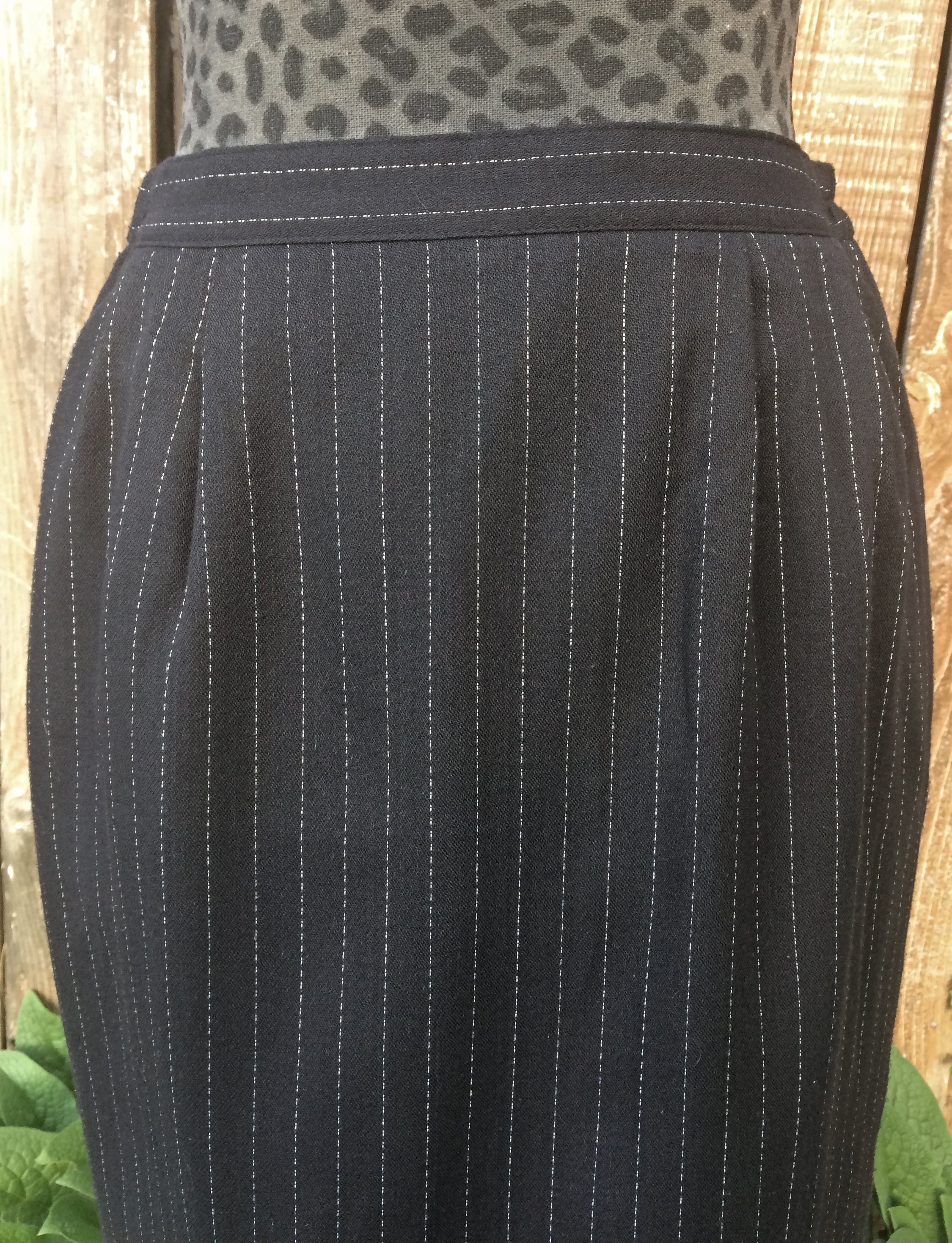 Black Pinstripe Skirt Black and White Pinstripe Skirt Office | Etsy UK