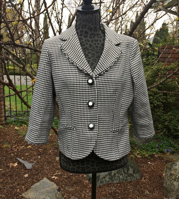 vintage houndstooth blazer