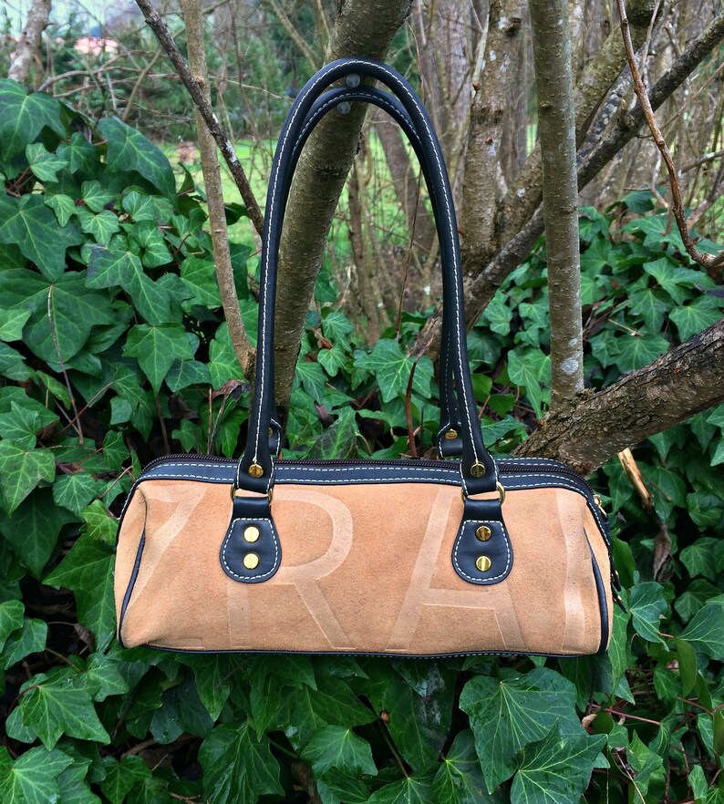 Tan Leather Purse / Beige Leather Handbag / Genuine Leather image 0