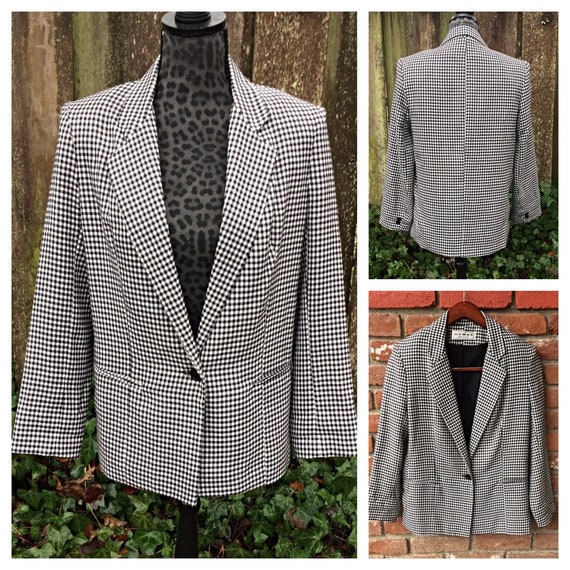 black and white checkered jacket womens