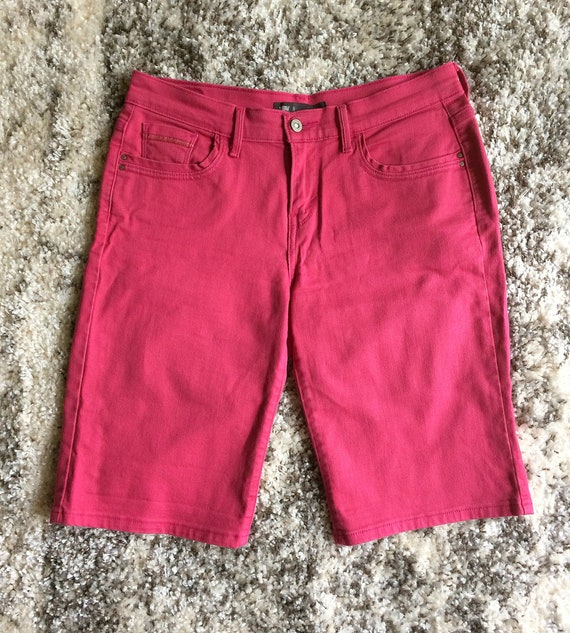 hot pink jean shorts