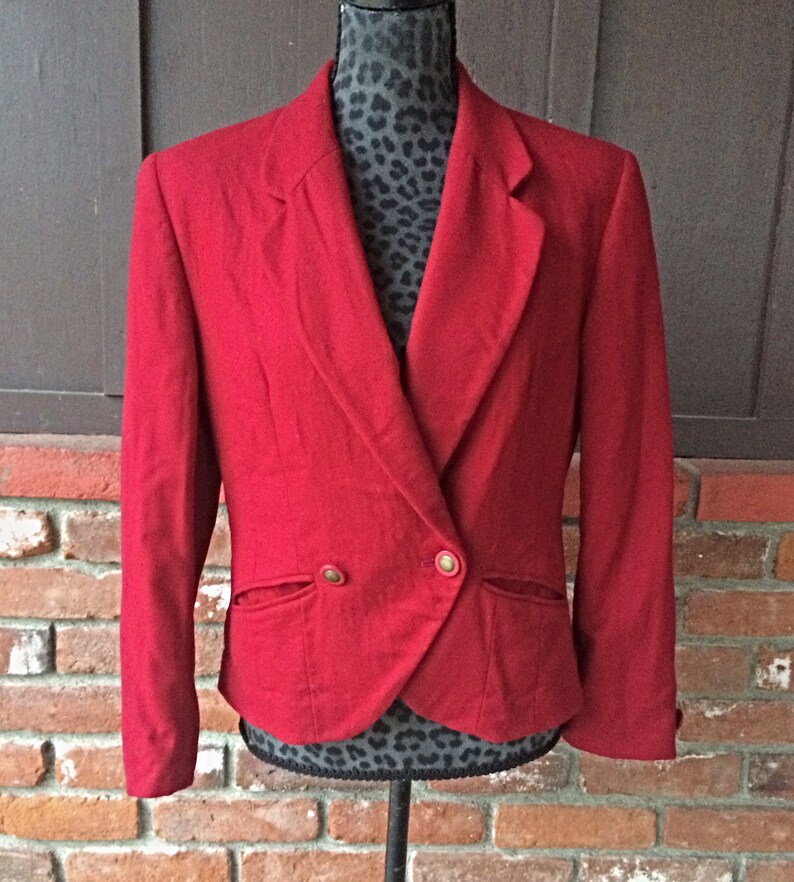 Pendleton Red Wool Jacket / Women's Pendleton Wool Jacket image 0