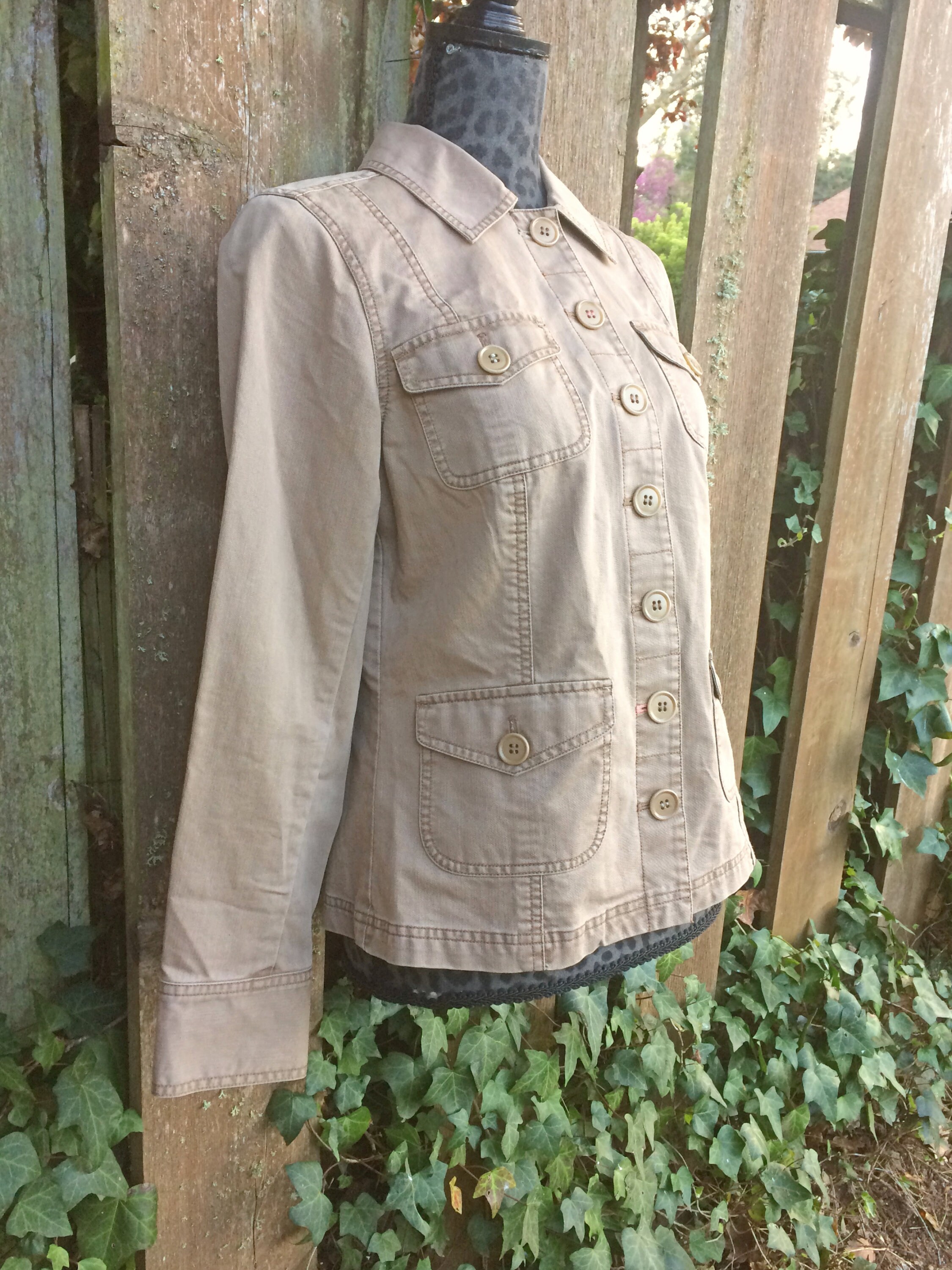 Beige Utility Jacket / Vintage Tan Utility Jacket / Khaki Coat Etsy