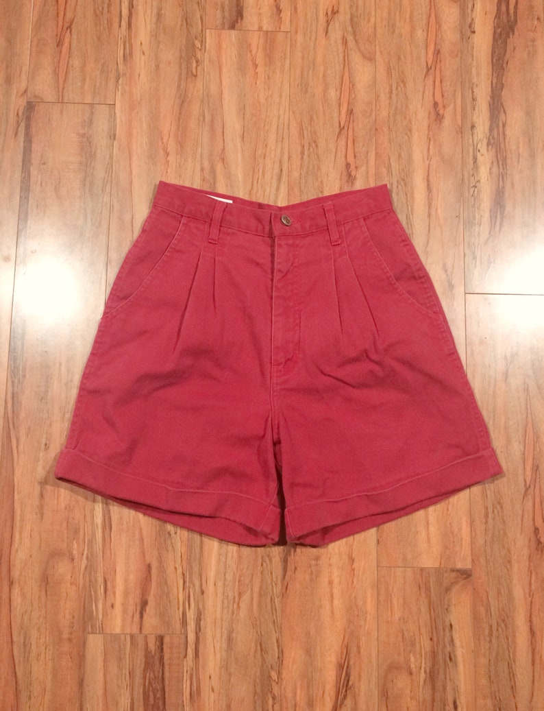 Bill Blass Red Denim Shorts / High Waisted Red Jean Shorts / | Etsy