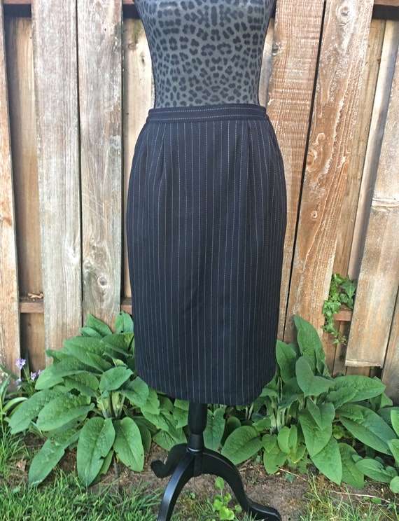 pinstripe a line skirt
