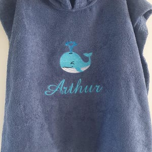 Gepersonaliseerde badponcho met capuchon voor kinderen, met naam en/of afbeelding. GRATIS VERZENDING