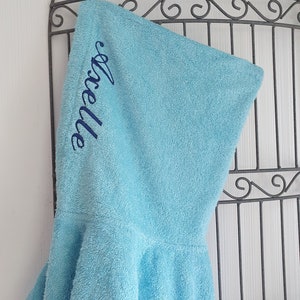 Hooded bath poncho for children aged 1 to 4 years, customizable with first name and/or image image 5