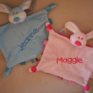 Doudou flat embroidered labels with first name, ultra soft image 6