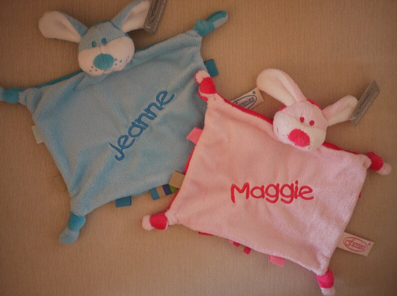 Doudou flat embroidered labels with first name, ultra soft image 6