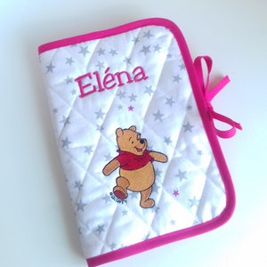 Personalized/embroidered health book cover with first name and date of birth, image of your choice Disney, Winnie the Pooh, animals image 4