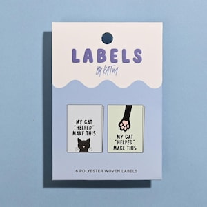 My Cat "Helped" Make This | 6 Sew-in Labels