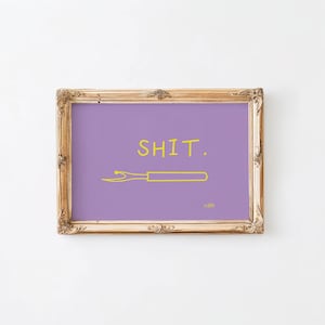 SHIT! (Seam Ripper) arte de parede | Download digital em PDF por Kylie and The Machine