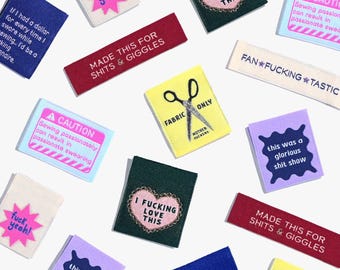 The 'The Sweary Sewist #4' Label Collection | 9 Sew-in Labels