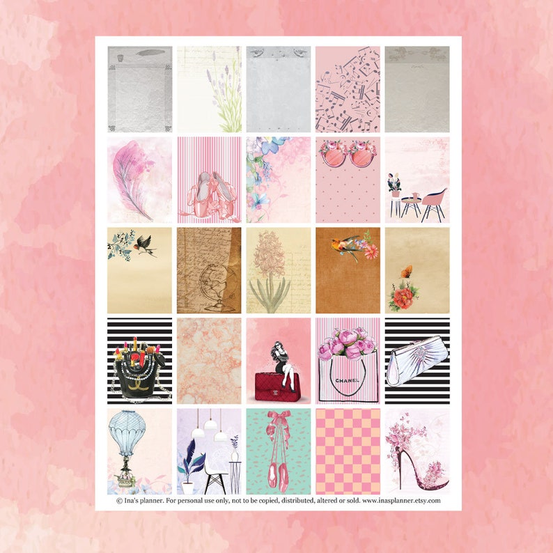 girly planner stickers pink printable planner stickers etsy