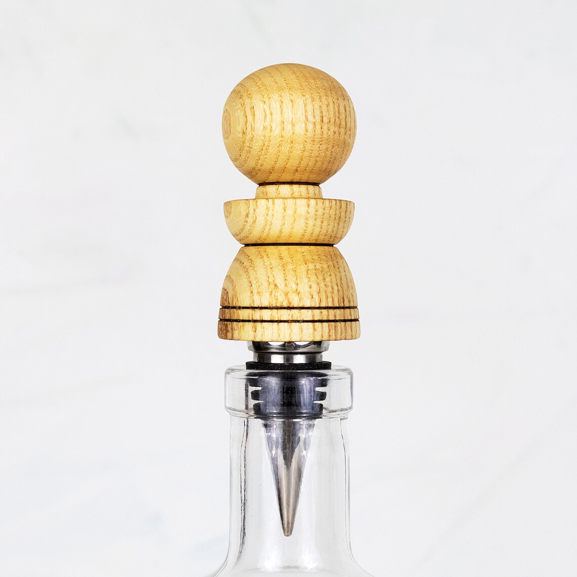 Wooden Bottle Stopper GLADYS Wood Wine Topper Hand Turned Etsy