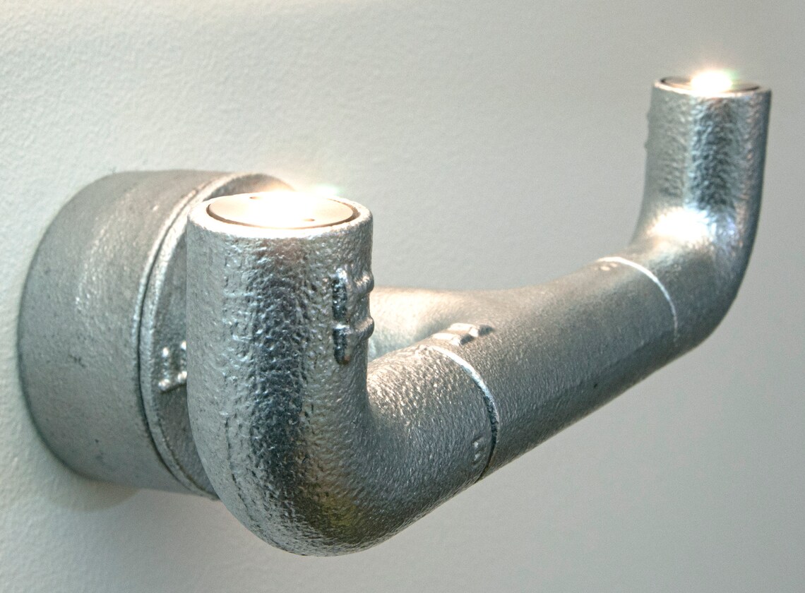 Industrial Lamp Twin Elbow Sophisticated Conduit Lighting Steampunk