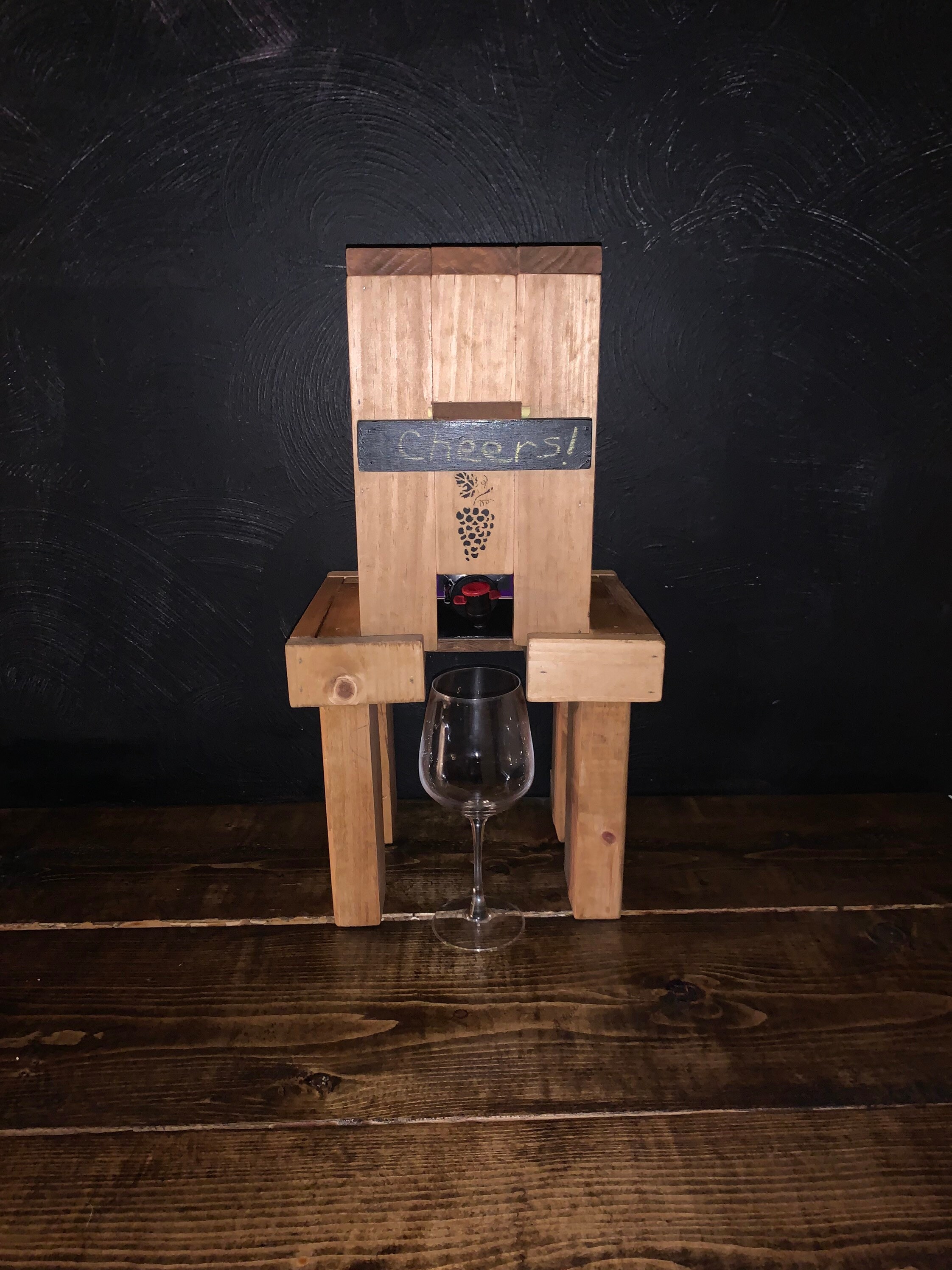 Box Wine Cover With Stand Etsy