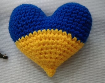 Ukrainian Heart Crochet Pattern, Blue and Yellow (PDF Pattern)