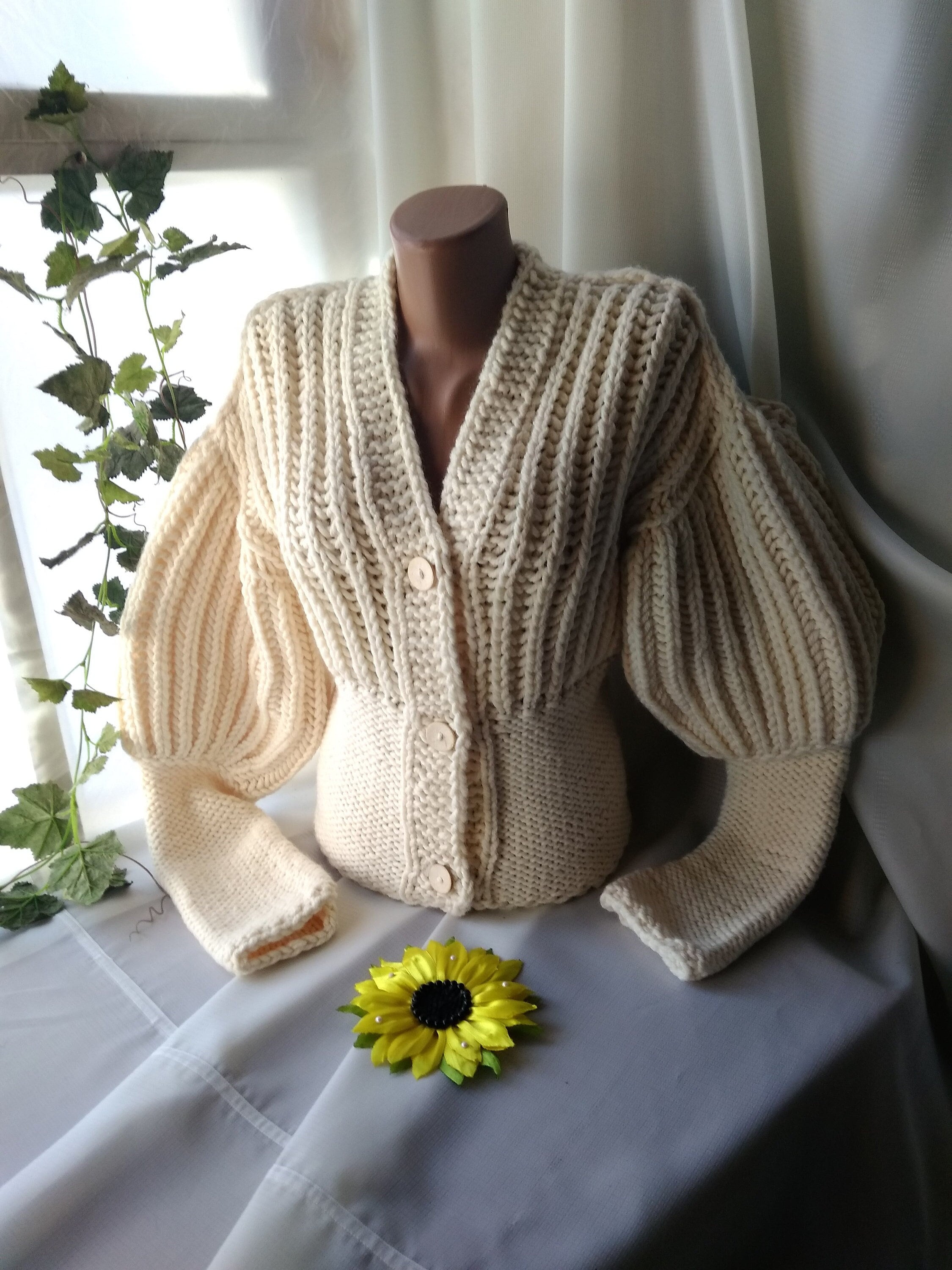 トップス 80s Mutton Sleeves Cardigan 80s Mutton Sleeves Cardigan