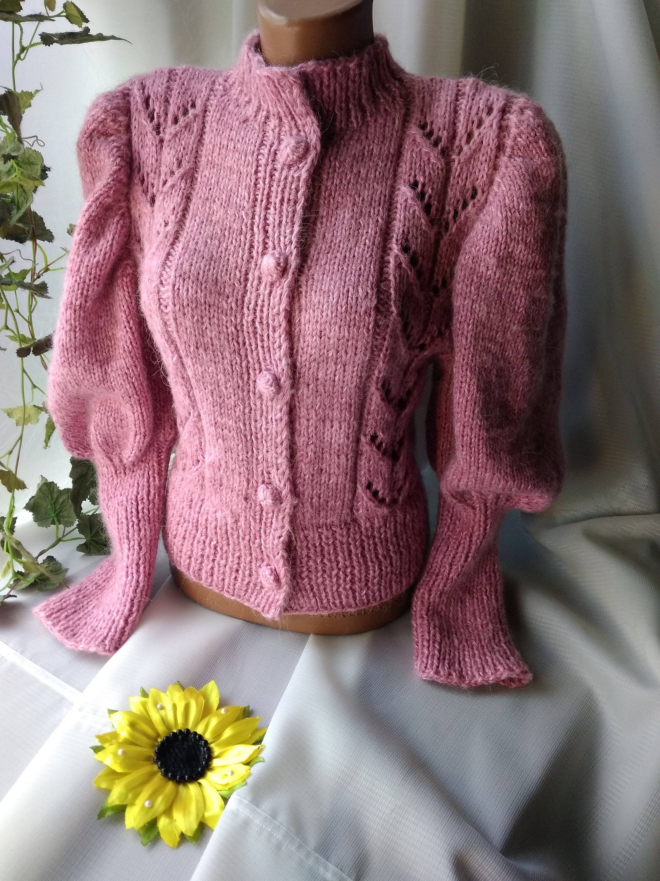Pink Mohair Cardigan - Etsy