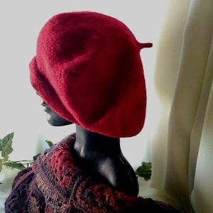 Red Mohair Beret - Etsy display picture 3