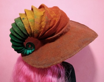 Cappello da strega, cappello da mago, cappello in feltro autunnale, cappello in feltro di lana, costume di Halloween, costume da strega, cappello da larp per cosplay, FATTO SU MISURA, cappello di lana, cosplay