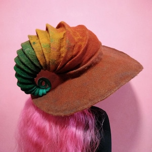 Witch hat wizard hat,felt hat autumn,felted hat from wool Halloween costume witch costume larp hat cosplay CUSTOM MADE,wool hat,cosplay