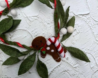 Christmas Accessories,Hat Accessories,Magic Santa Elf Wreath,Mistletoe Gingerbread ,Mistletoe Gingerbread Christmas Wreath