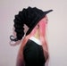 Witch hat wizard hat, . felt hat black, felted hat from wool Halloween costume witch costume larp hat cosplay CUSTOM MADE, wool hat,cosplay