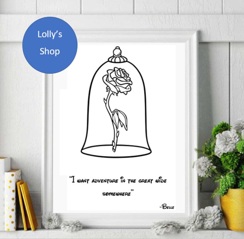 Disney Mrs Potts Beauty & the Beast Quote Print Art Framed Etsy