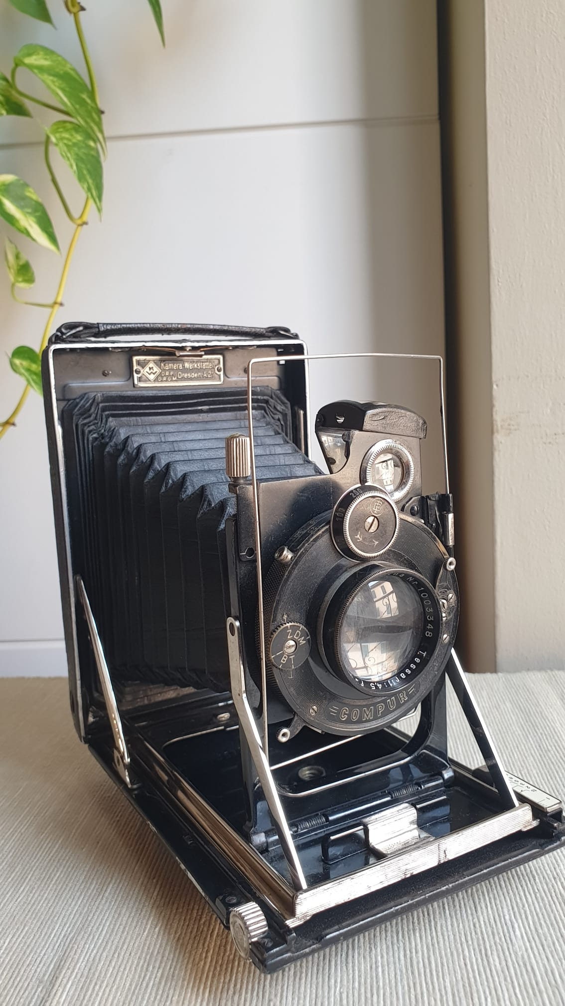d*9様 147 Balda-Werk Dresden Baltar 5cm F Balda-Werk 9x12cm folding plate camera with glass back/rear