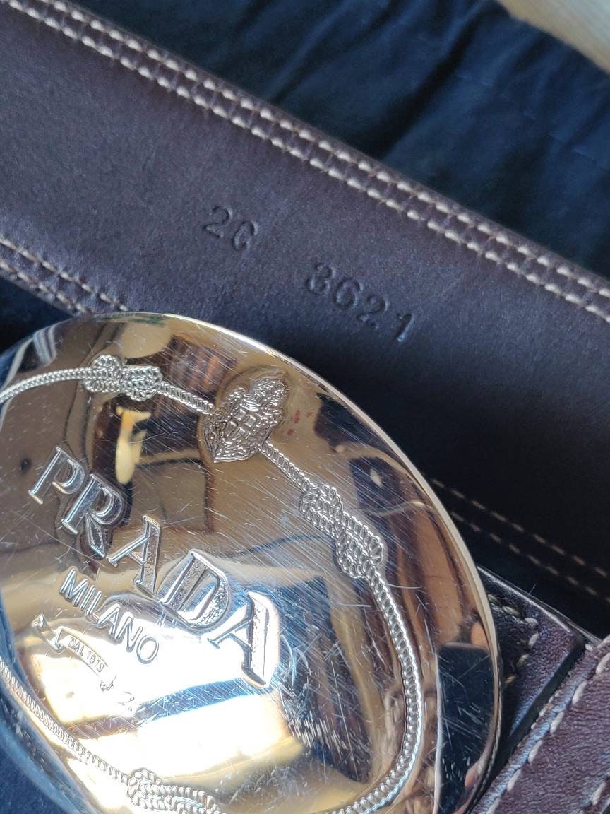 ベルト Prada Cintura In Pelle City Con Logo Black Patent leather belt | PRADA