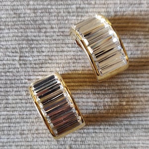 Vintage earrings with baguette rhinestones