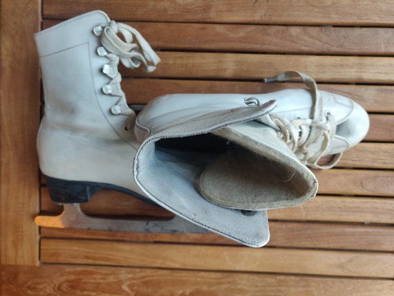 Patins Vintage GIPRON 22 Fille Femme Années 70 Roues Bois
