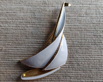 Trifari Vintage Sailing Boat Brooch