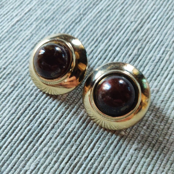 Boucles D'oreilles Vintage Spirale Années 80/90 - Doré, Fermoir à Vis