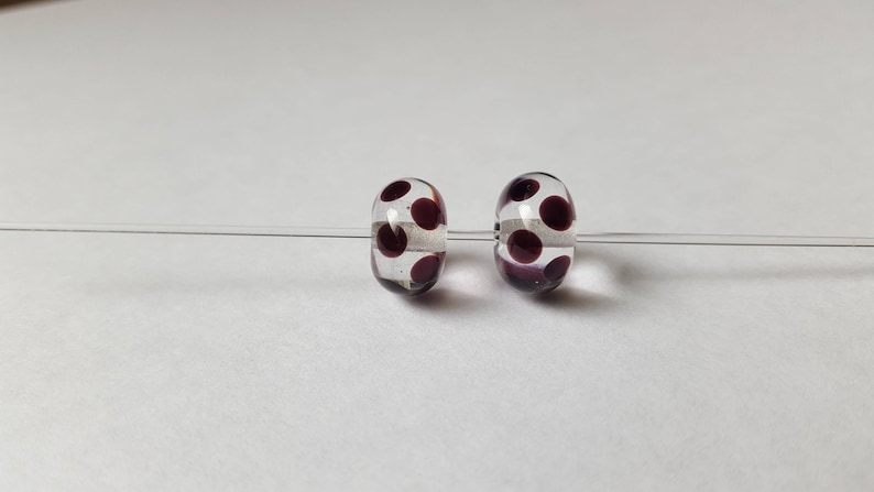 Handmade,Murano Glass Small Beads 2pcs,Lampwork
